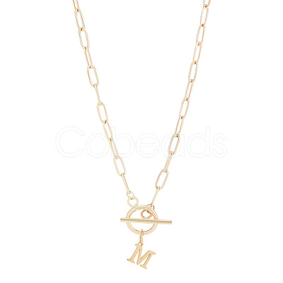 304 Stainless Steel Letter Pendant Necklaces NJEW-LP0001-52M-G-1