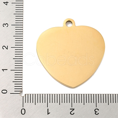 PVD Vacuum Plating 201 Stainless Steel Pendants STAS-L079-25G-01-1