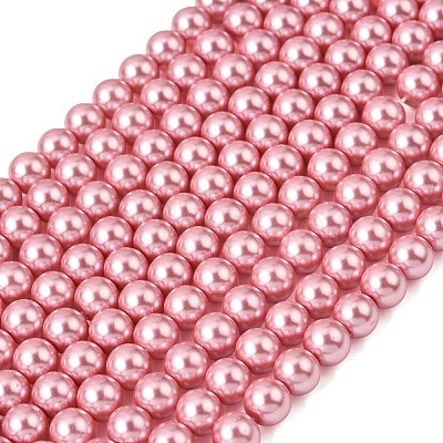 Eco-Friendly Dyed Glass Pearl Round Beads Strands HY-A002-8mm-RB109-1