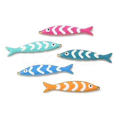 201 Stainless Steel Enamel Pendants STAS-I339-01G-1