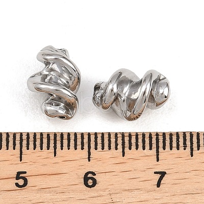 Twist Corrugated 304 Stainless Steel Beads STAS-T072-13P-1