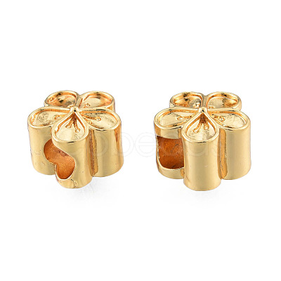 Brass European Beads KK-N259-24-1