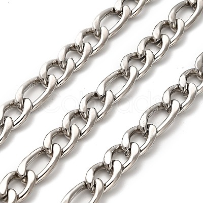 201 Stainless Steel Figaro Chains CHS-A016-70P-A-1