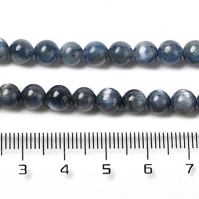 Natural Kyanite/Cyanite/Disthene Round Beads Strands G-O017-6mm-04C-1