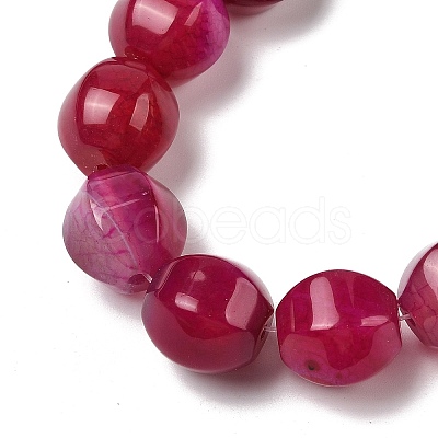 Dyed Natural Agate Beads Strands G-H087-E01-01B-1