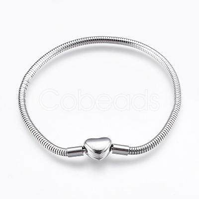Tarnish Resistant 304 Stainless Steel European Style Chains Bracelet Making X-STAS-E428-10A-P-1