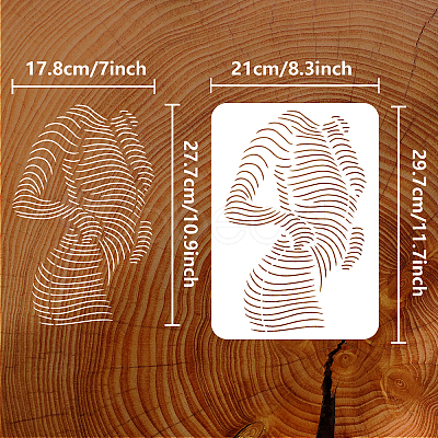 Plastic Drawing Painting Stencils Templates DIY-WH0396-0152-1