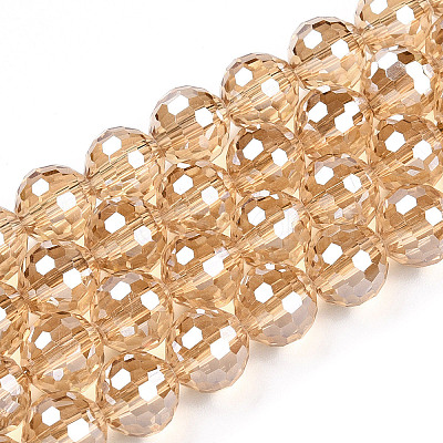 Electroplate Glass Bead Strands EGLA-R041-10mm-09-1