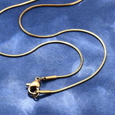 Ion Plating(IP) 304 Stainless Steel Snake Chain Necklaces NJEW-F112-31-1