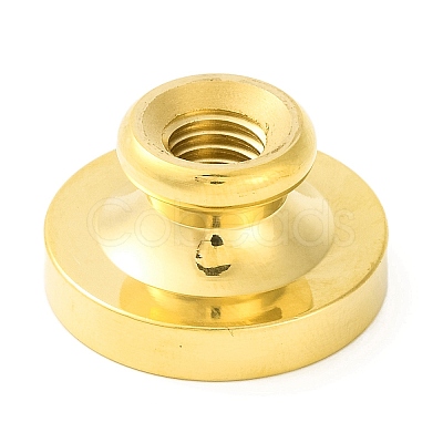Golden Tone Round Wax Seal Brass Stamp Heads AJEW-Z034-01G-08-1