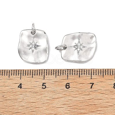 SHEGRACE Brass Micro Pave Clear Cubic Zirconia Pendants XGRQ2C849-404P-1