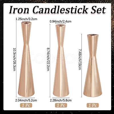 Iron Candlestick Set DIY-WH20002-627G-1