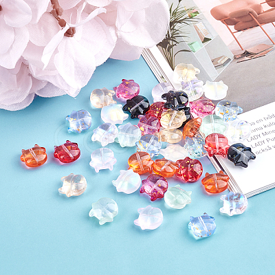 Transparent Baking Paint Glass Beads DGLA-CA0001-01-1