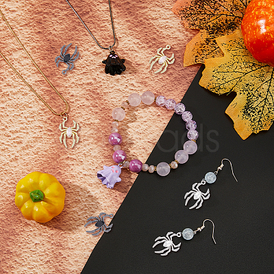 30Pcs 3 Colors Glass Spider Pendant FIND-DC0004-13-1