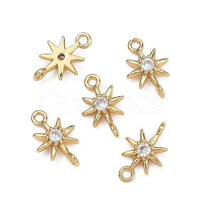 SHEGRACE Brass Clear Cubic Zirconia Charms XGRQ2O907-426G-1