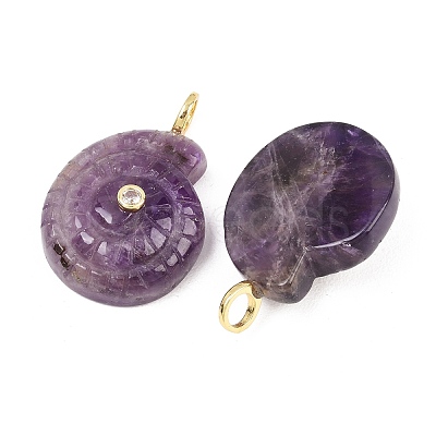 Natural Amethyst Pendants G-H353-02G-07-1