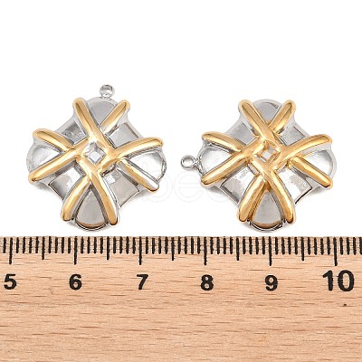 304 Stainless Steel Pendants STAS-G398-02GP-1