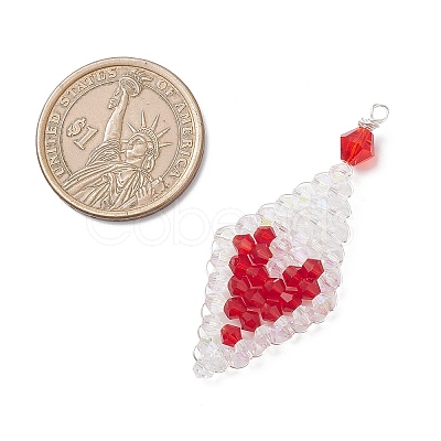 Glass Pendants PALLOY-MZ01046-1