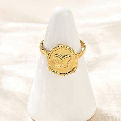 Golden 304 Stainless Steel Finger Rings RJEW-H254-08A-G-1