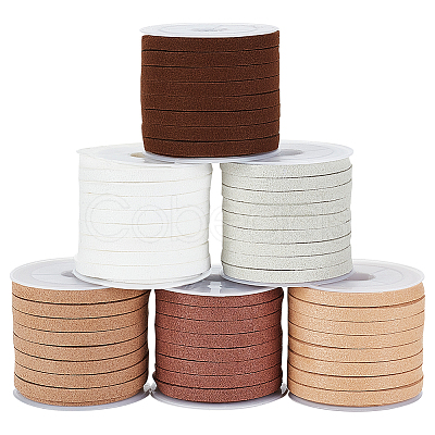 6 Rolls 6 Colors Faux Suede Cord LW-PH0002-30C-1
