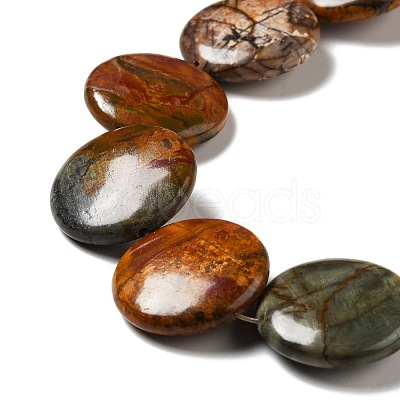 Natural Picasso Stone/Picasso Jasper Beads Strands G-B032-C01-1