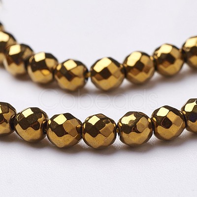 Non-Magnetic Synthetic Hematite Beads Strands X-G-G092-4mm-1-1