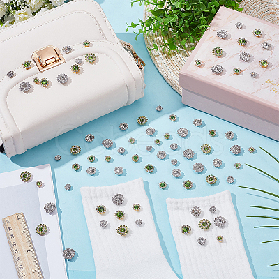 200Pcs 2 Colors Iron Rhinestones Cabochons FIND-AR0006-24-1