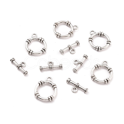 Tibetan Style Alloy Toggle Clasps PALLOY-P267-14AS-1