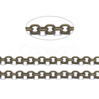 Brass Cable Chains CHC-X0001-02AB-FF-1