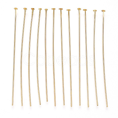 Brass Flat Head Pins KK-G331-11-0.7x63-1