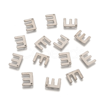 Tarnish Resistant 304 Stainless Steel Letter Charms STAS-O072-E-1
