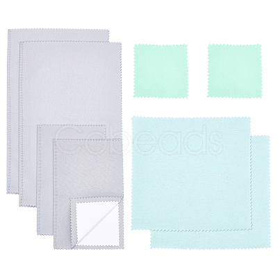 8Pcs 4 Style Silver Polishing Cloth AJEW-AR0001-33-1
