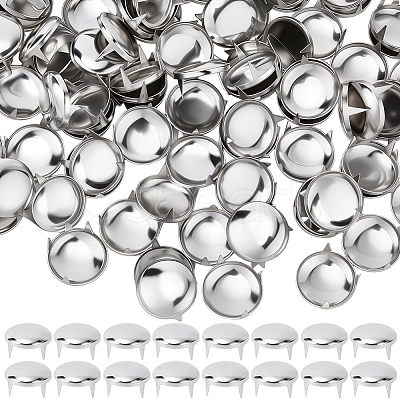 100Pcs Brass Studs Rivets KK-GF0001-24A-1
