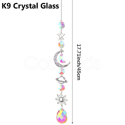 1Pc Iron Big Pendant Decorations DJEW-CN0001-37A-1