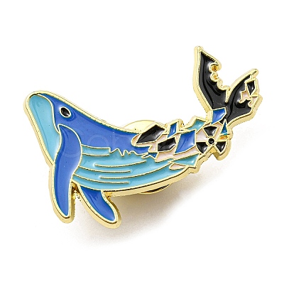 Protecting Marine Environment & Nuclear Wastewater Theme Enamel Pin JEWB-B008-02A-1