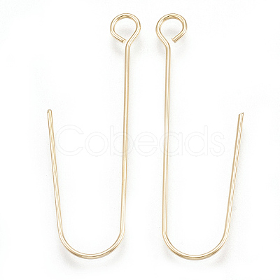 Brass Earring Hooks X-KK-S348-099-1