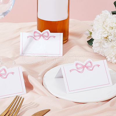 180Pcs Bowknot Paper Place Cards CDIS-UN0001-01-1