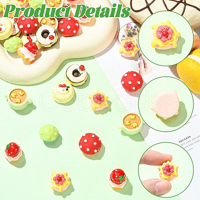 35Pcs 7 Styles Opaque Resin Cabochos RESI-CJ0005-08-1