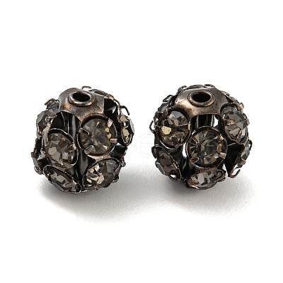 Gunmetal Brass Rhinestone Beads RB-F035-05B-01-1