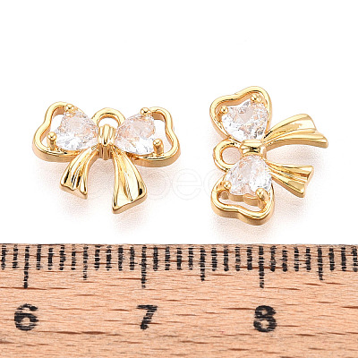 Brass Micro Pave Cubic Zirconia Charms KK-N263-79A-G-1