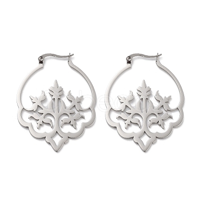 Non-Tarnish 304 Stainless Steel Hoop Earrings EJEW-P271-03P-1