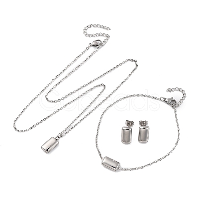304 Stainless Steel Sets SJEW-C004-18P-1