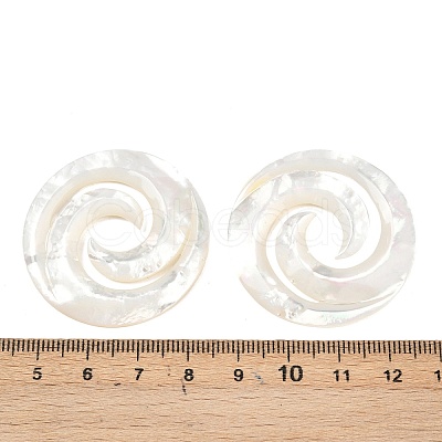 Natural White Shell Cabochons SSHEL-B006-05-1