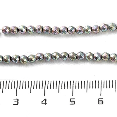 Electroplated Synthetic Non-magnetic Hematite Beads Strands G-C248-D01-3mm-02-1