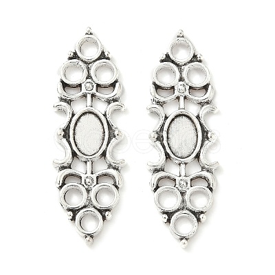 Tibetan Style Alloy Connector Cabochon Settings FIND-B050-13AS-1