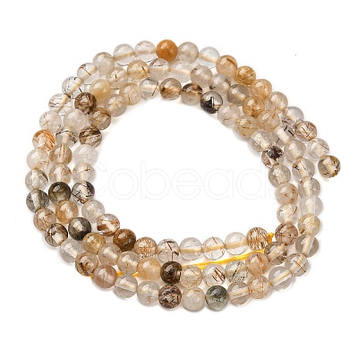 Natural Rutilated Quartz Beads Strands X-G-D314-A01-4mm-1