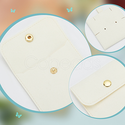 4 Sets Square Microfiber Packing Button Bags ABAG-WR0001-09B-1