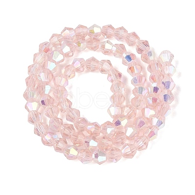 AB Color Plated Transparent Glass Beads Strands GLAA-G127-01-02D-1