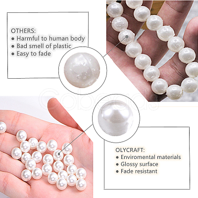 Eco-Friendly Plastic Imitation Pearl Beads MACR-OC0001-03-1
