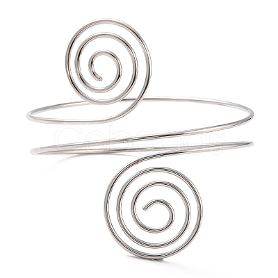 Wire Swirl Spiral Upper Arm Cuff Band AJEW-G033-03P-1